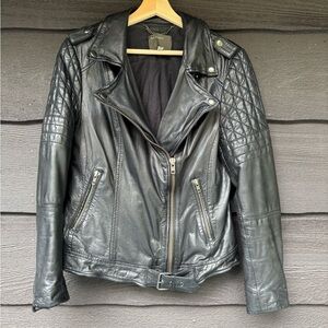 Muubaa quilted leather motorcycle style jacket